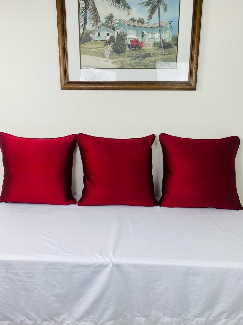 Pier 1 Wine Red Silk Pillow Cover - Silk/Down filled/ CLEANED